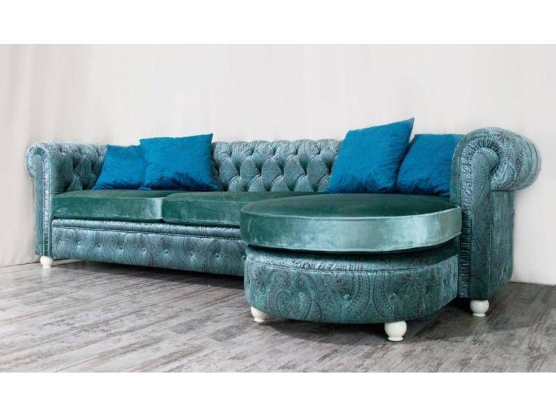 диван chesterfield с оттоманкой в Перми