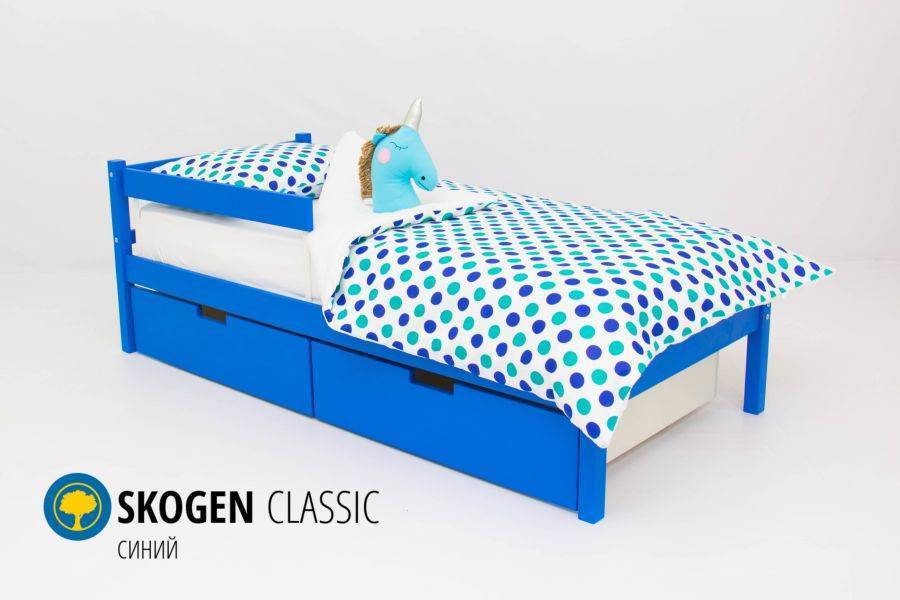 детская кровать skogen classic синий в Перми