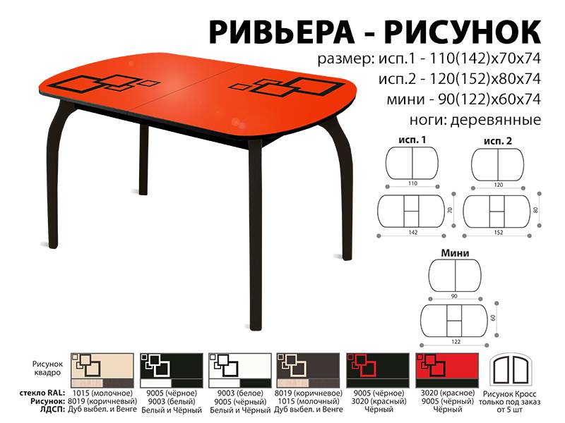 стол обеденный ривьера рисунок в Перми