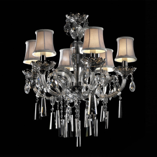 люстра md102743-6a от illuminati прозрачная/бежевая/ хром в Перми