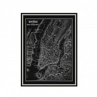 постер new york city черный в Перми