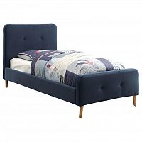 кровать button tufted flannelette navy 140х200 в Перми