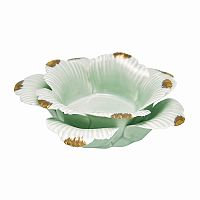 подсвечник керамический в виде цветка с золотыми лепестками flower pale green medium, 4 см в Перми