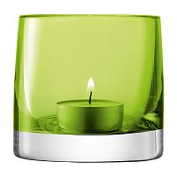 подсвечник стеклянный зеленый лайм для чайной свечи light colour, 8,5 см в Перми