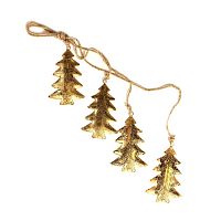 гирлянда новогодняя подвесная елки золотые golden trees, 65 см в Перми