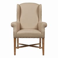 кресло мягкое с ушами french wing chair бежевое в Перми