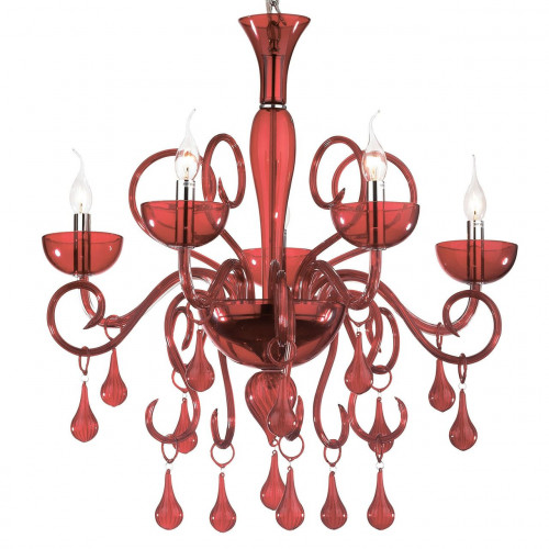 подвесная люстра ideal lux lilly sp5 rosso в Перми