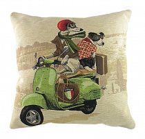 подушка с картинкой scooter dogs green в Перми