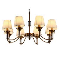 люстра walters 8 от delight collection прозрачная/бежевая/латунь в Перми