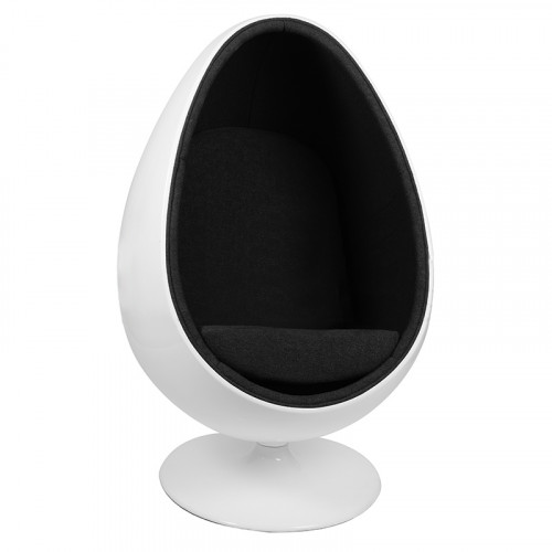 кресло ovalia egg черное в Перми