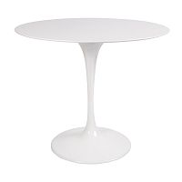 стол eero saarinen style tulip table mdf белый d90 глянцевый в Перми