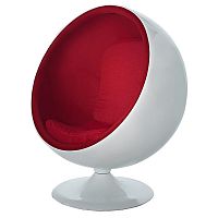 кресло-шар eero ball chair бело-красное в Перми