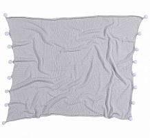 плед с помпонами серый в Перми