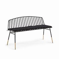 siena bench 120 черный металл черная ткань от la forma (ex julia grup) в Перми