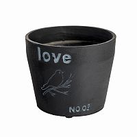 цветочный горшок love чёрный в Перми