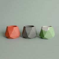 подсвечник из бетона серый eco линту, 6 см в Перми