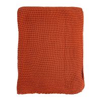 плед жемчужной вязки терракотового цвета в Перми