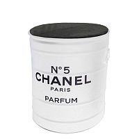 декоративная бочка- пуф chanel №5 white m в Перми