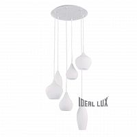 подвесная люстра ideal lux soft sp6 bianco в Перми