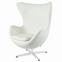 кресло egg chair by arne jacobsen белое в Перми