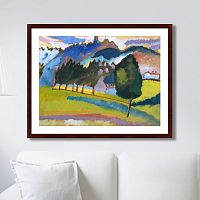 картина: landscape with rolling hills, 1910г. в Перми