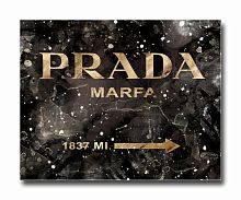 постер prada mafia на чёрном в золотом a3 в Перми