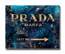 постер prada mafia на синем в золотом a3 в Перми