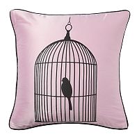 подушка с птичкой в клетке birdie in a cage pink в Перми