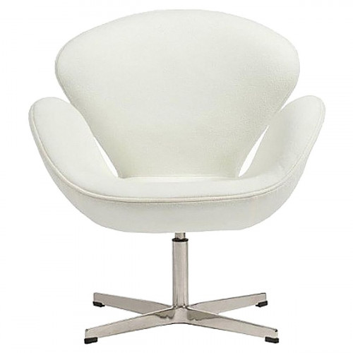 кресло swan chair кашемир белое в Перми