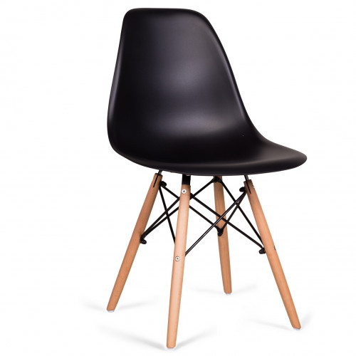 стул деревянный pc-015 черный (eames style) в Перми