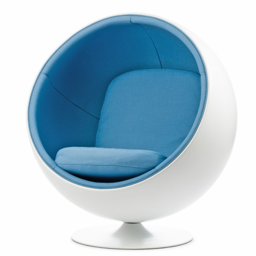 кресло ball chair бело-синее в Перми