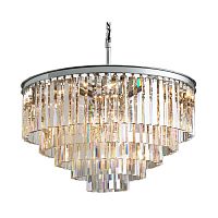 люстра odeon 5 rings chrome серая, прозрачное стекло в Перми