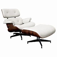 кресло lounge chair & ottoman белое в Перми