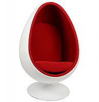 кресло ovalia egg style chair красное в Перми