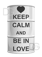 декоративная бочка keep calm and be in love xl в Перми