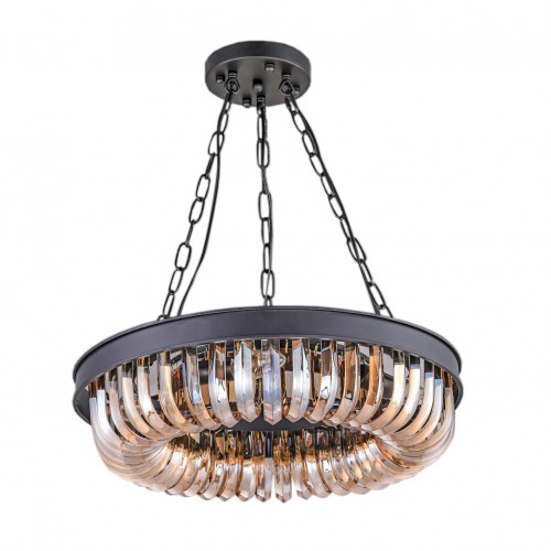 люстра terra black amber d50 черная, стекло янтарного цвета в Перми