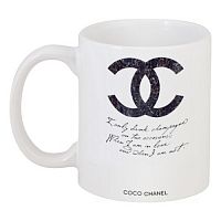 кружка с рисунком drink champagne. coco chanel в Перми
