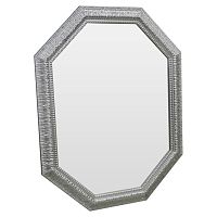 зеркало серебряное восьмиугольное вытянутое с декором silver luxury в Перми