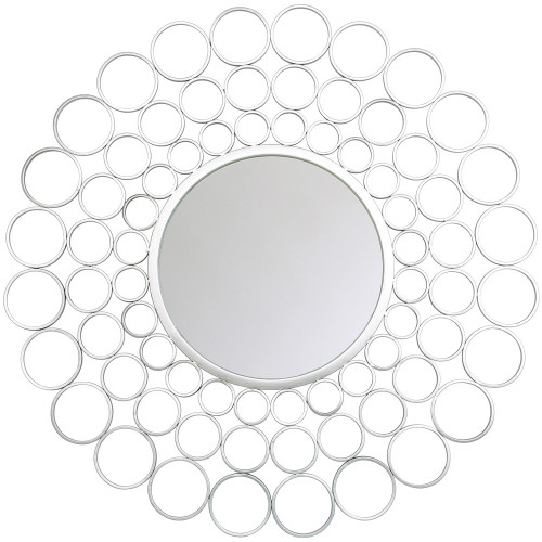 зеркало серебряное круглое в раме георгина в Перми