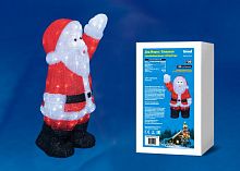 фигурка светодиодная «дед мороз» 38х24x60см (ul-00002332) uld-m3860-120/sta white ip20 xmasman в Перми