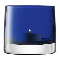 подсвечник стеклянный синий для чайной свечи light colour, 8,5 см в Перми