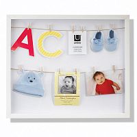 панно с зажимами для 12 фотографий clothesline белое в Перми