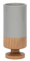ваза настольная rustic chic tube grey wood в Перми