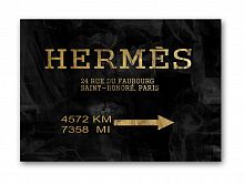 постер hermes без рамки, черный, а3 в Перми