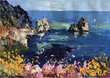 картина маслом морские скалы в Перми