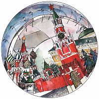 тарелка сувенирная спасская башня в Перми