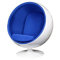 кресло eero ball chair синее с белым в Перми