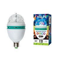 светодиодный светильник-проектор (09839) volpe disko uli-q301 03w/rgb/e27 white в Перми