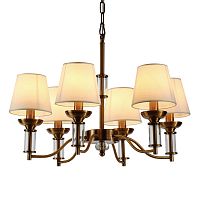 люстра walters 6 от delight collection прозрачная/бежевая/латунь в Перми