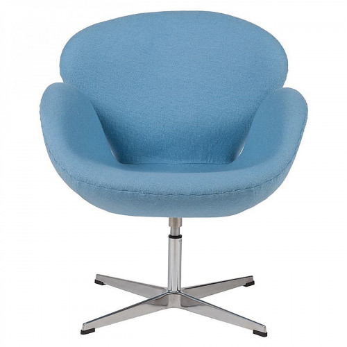 кресло swan chair шерсть голубое в Перми
